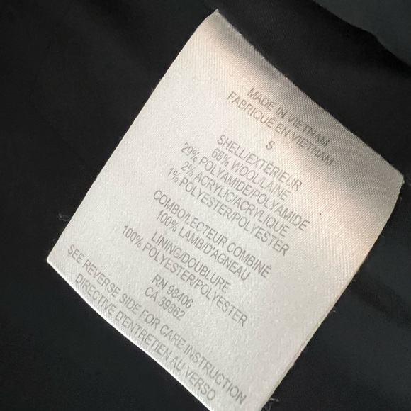 Theory Testro Leather Trim Wool Coat - Picture 6 of 7